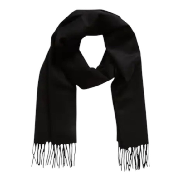 Nordstrom 100% Cashmere unisex scarf Winter Office Preppy Casual black‎ - Picture 1 of 6